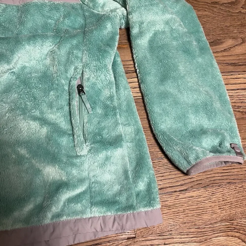 The North Face Youth Girl's Denali Thermal Jacket Blue Surf Green X-Large 18